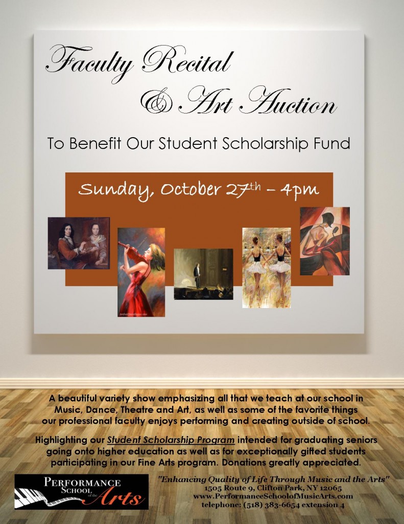 Faculty Recital & Art Auction - Flyer