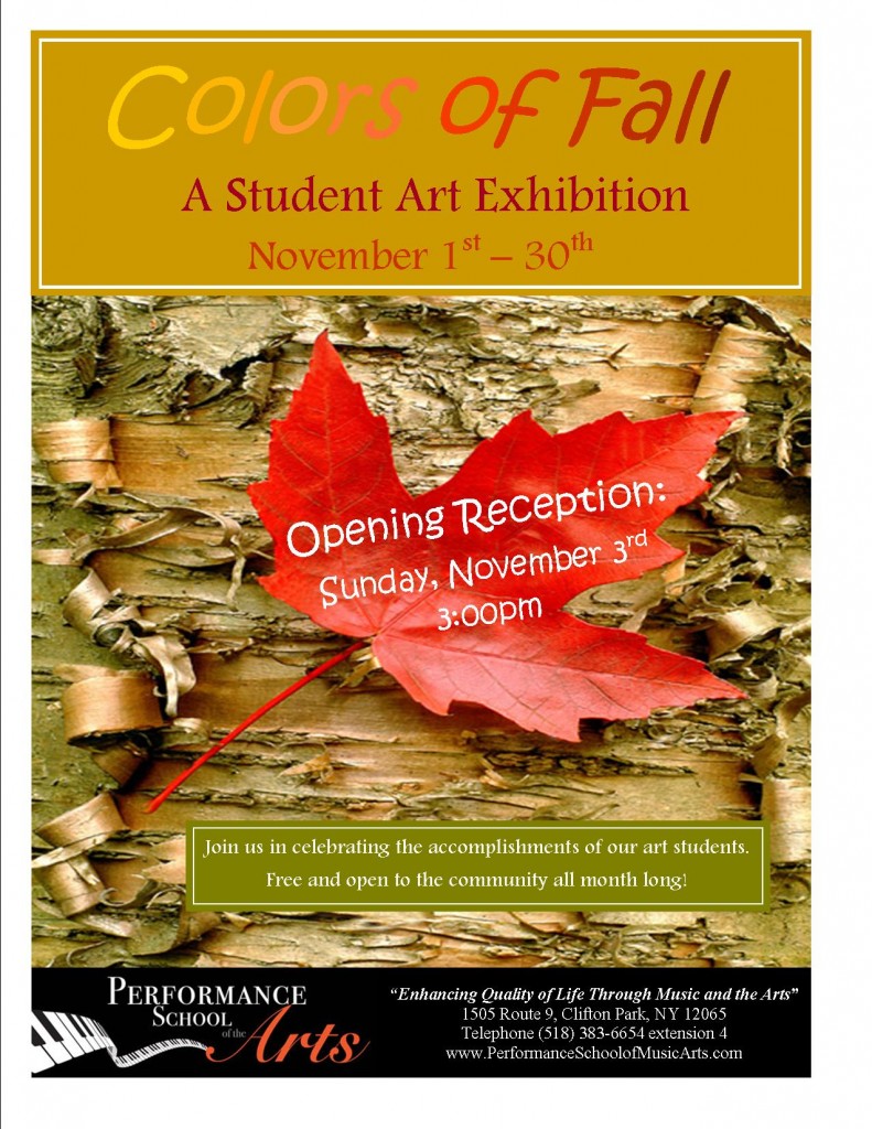 Fall 2013 Exhibition - Colors of Fall - Flyer