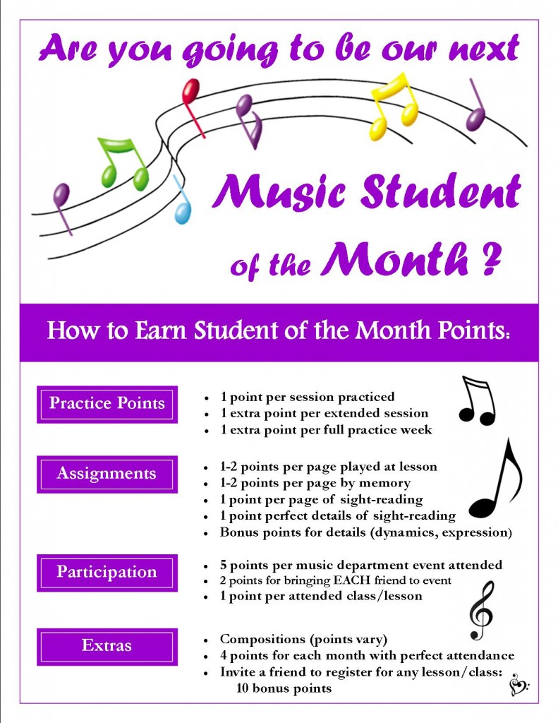 Student of the Month-Points Flyer-MUSIC