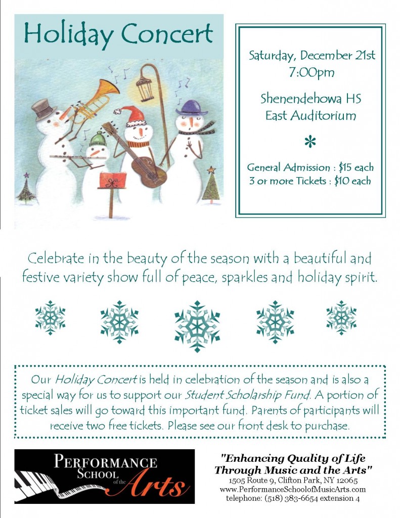 Holiday Concert Flyer 2013